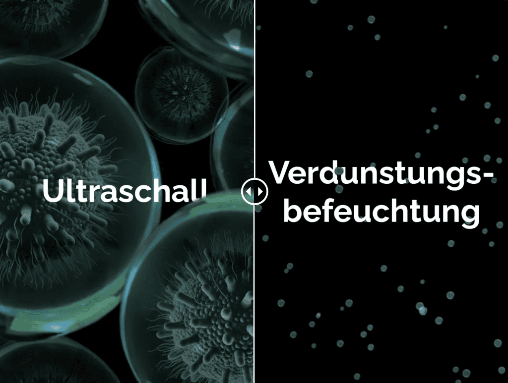 Ultrasonic vs Evaporative Humidifiers Ultraschall- vs. Verdunstungsluftbefeuchter