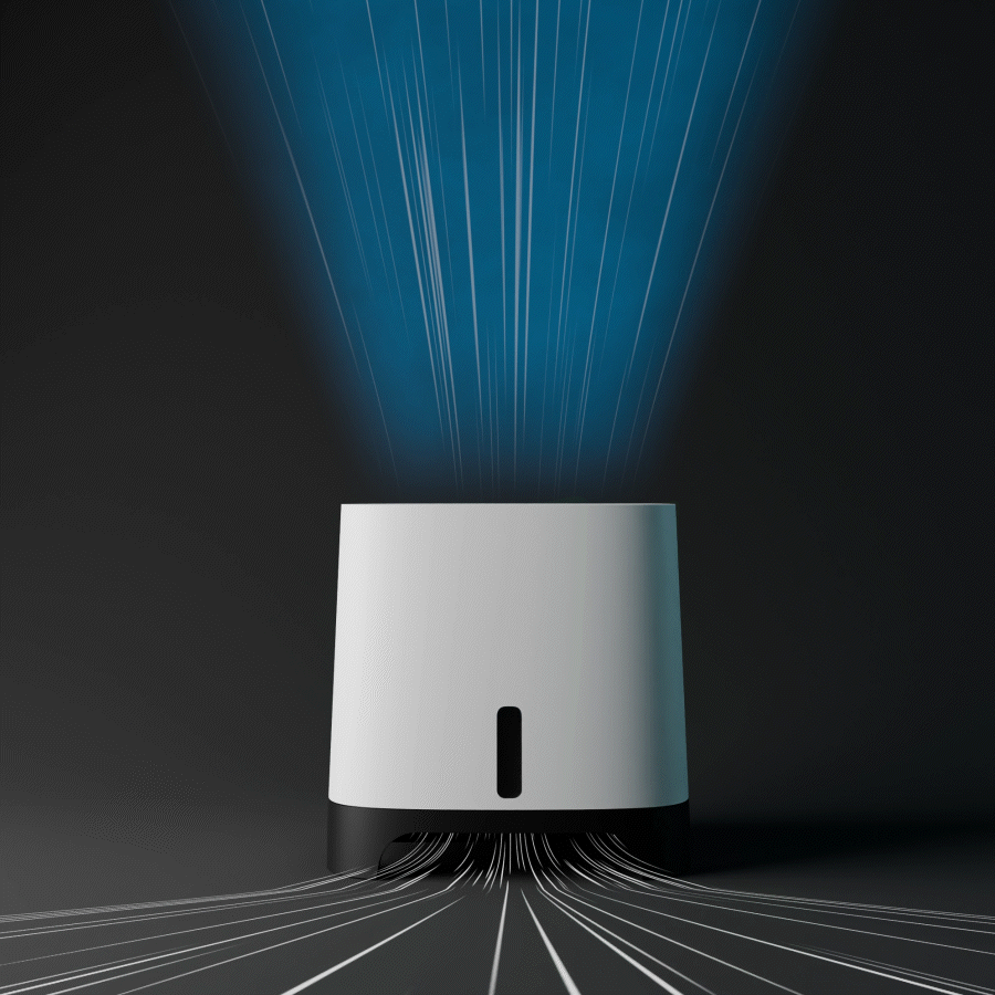 Armin Luftbefeuchter Luftstrom GIF